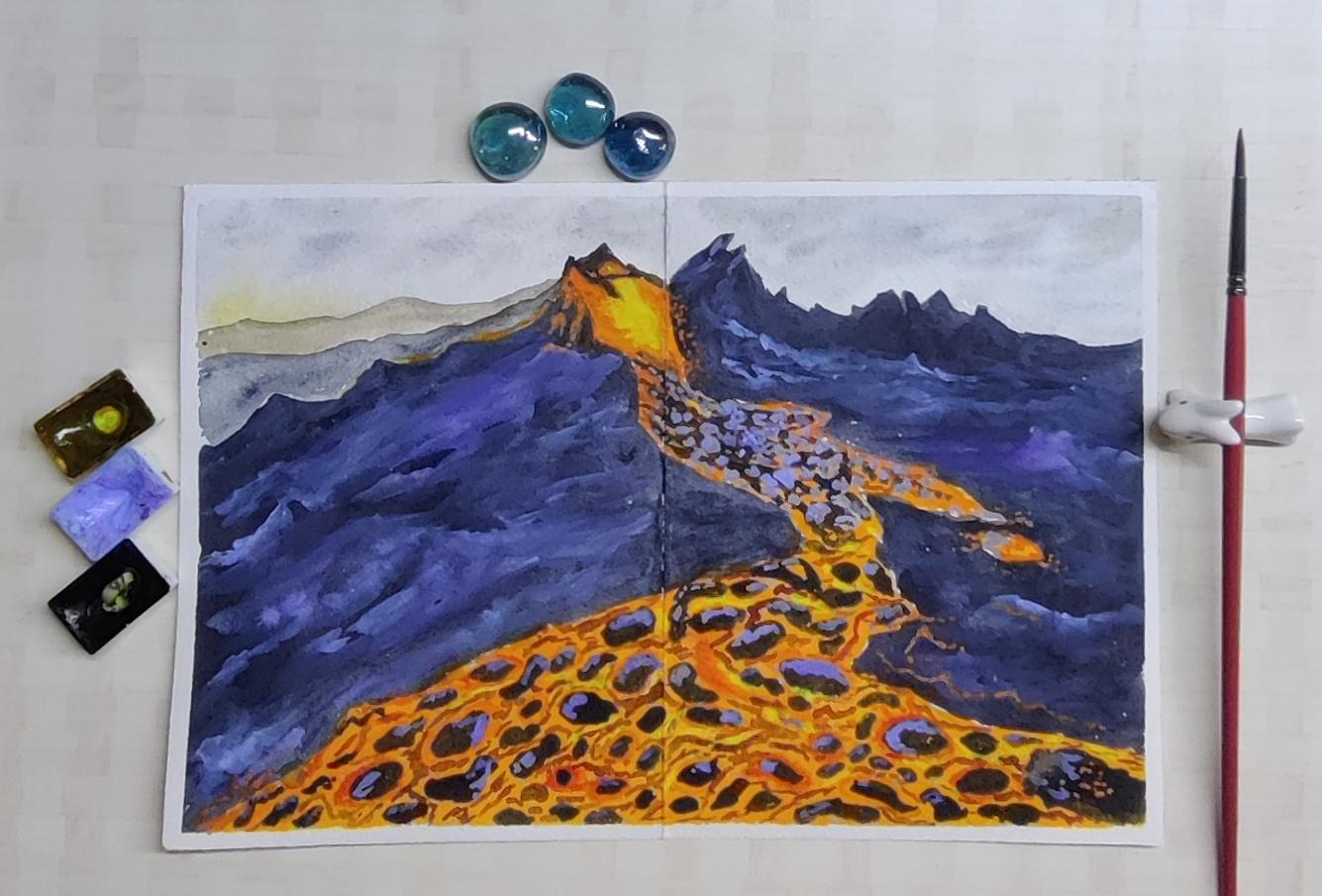 Sketchbook Watercolour Landscapes with Geethu - image 2 - student project