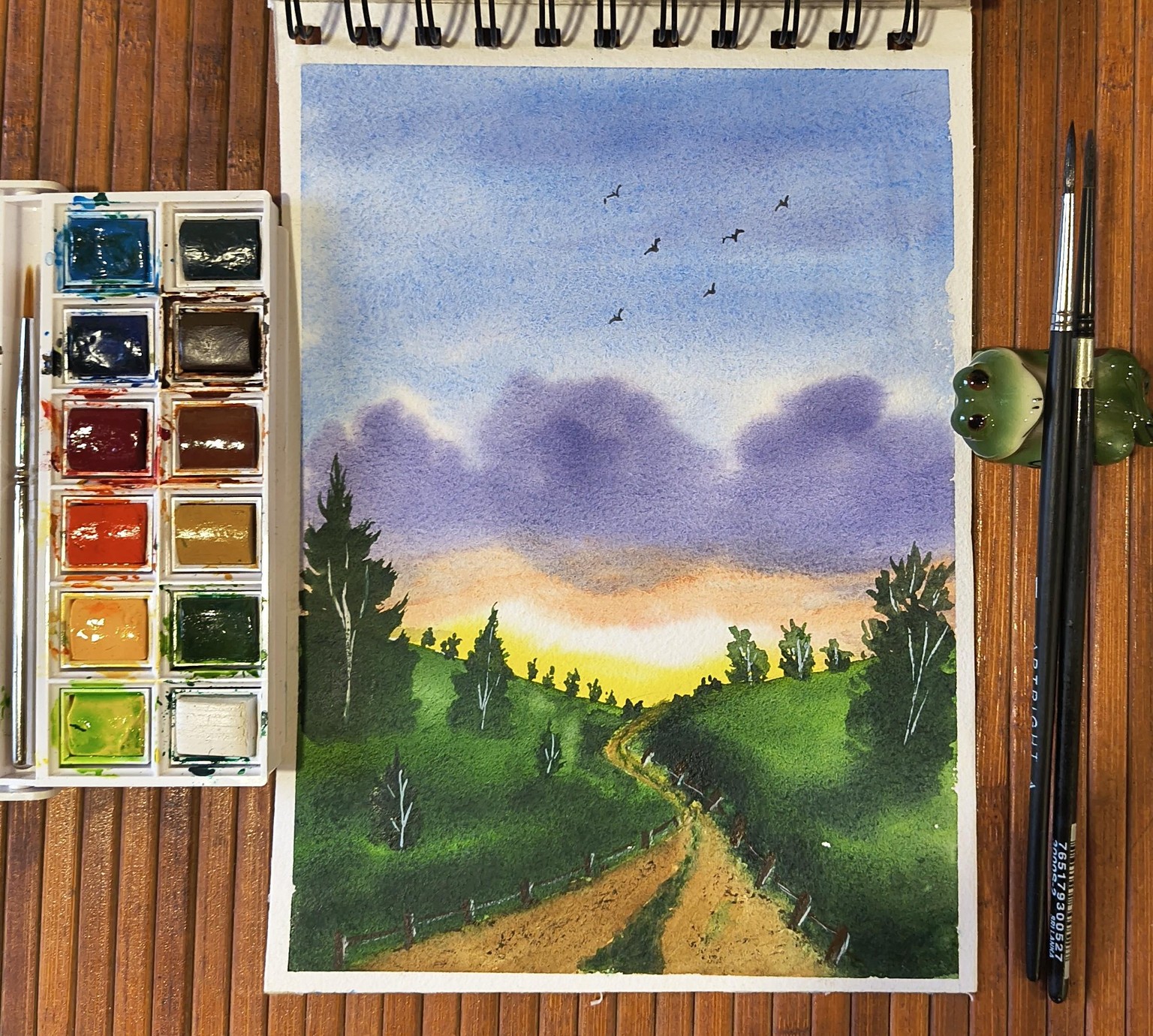 Landscape painting with Raniya - image 1 - student project