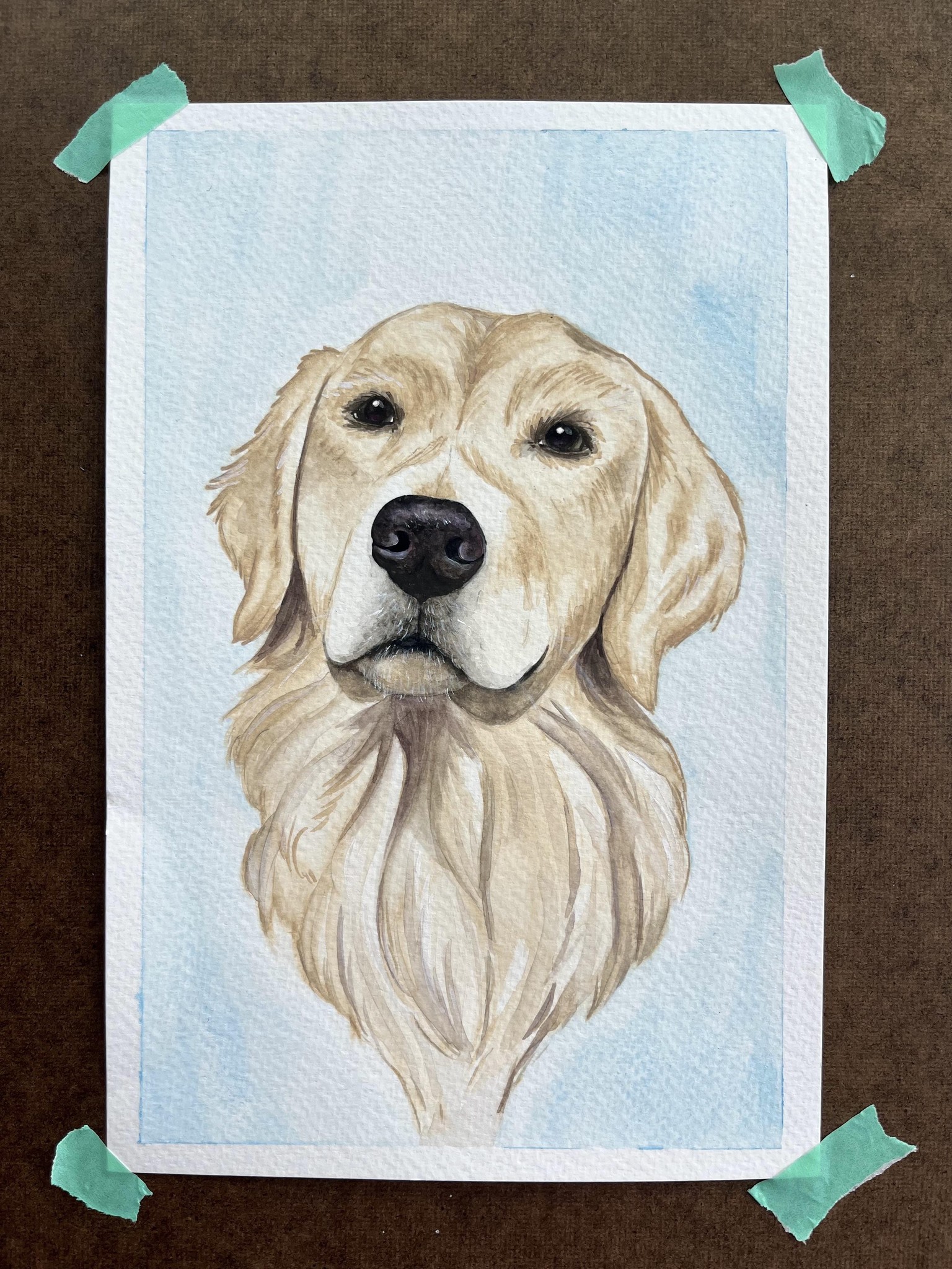 Watercolor Golden Retriever - image 1 - student project