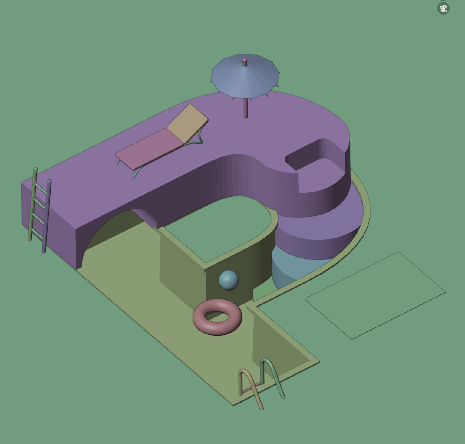 Mini isometric pool - image 1 - student project