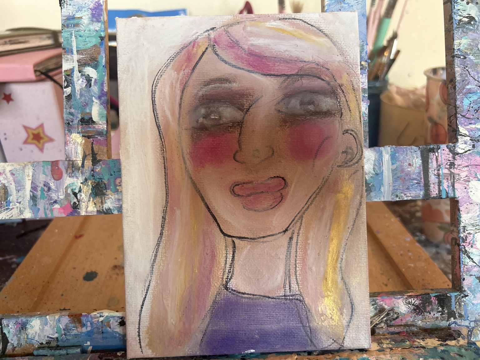 Oil stick faces - image 1 - student project