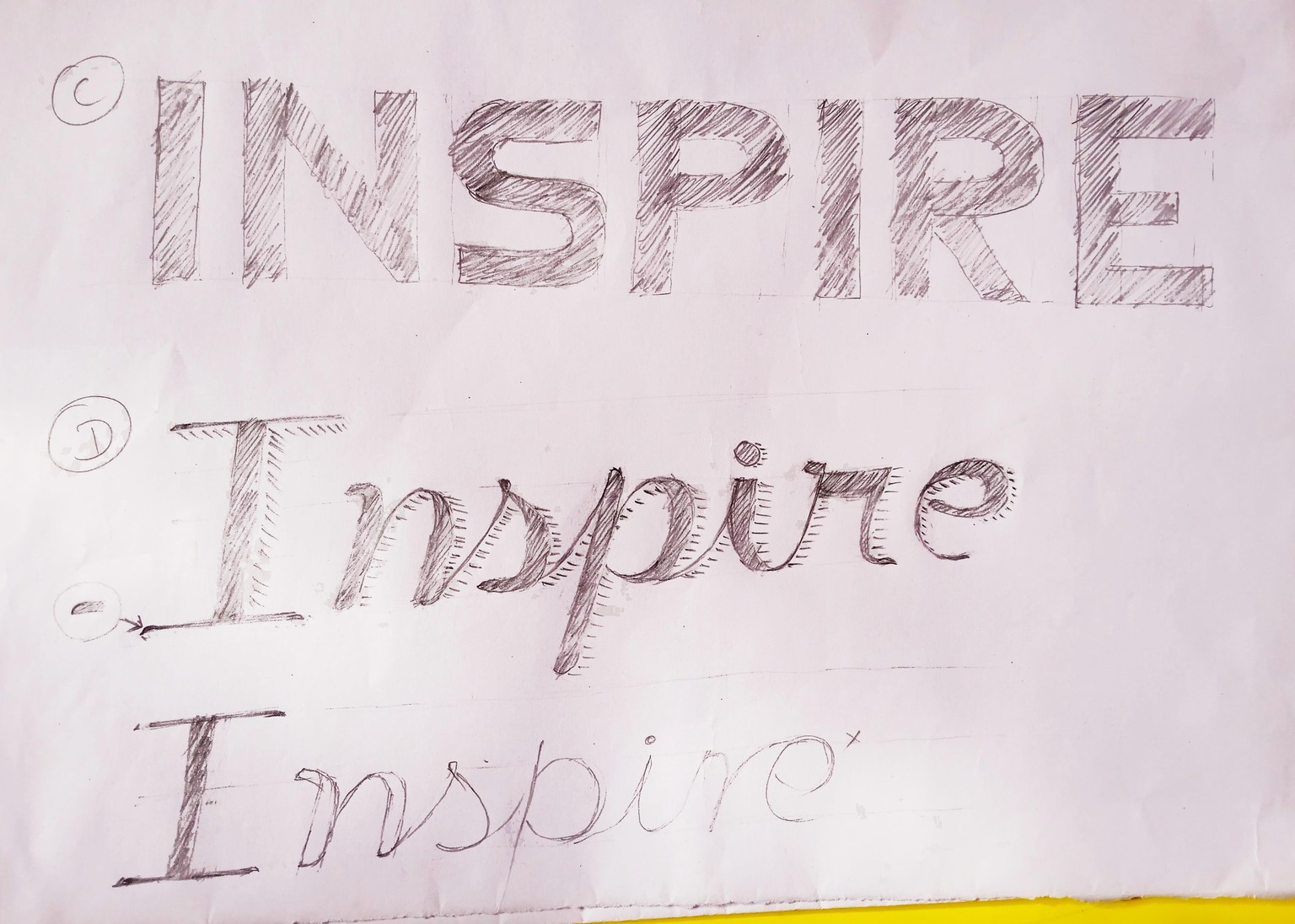 Handlettering for the word