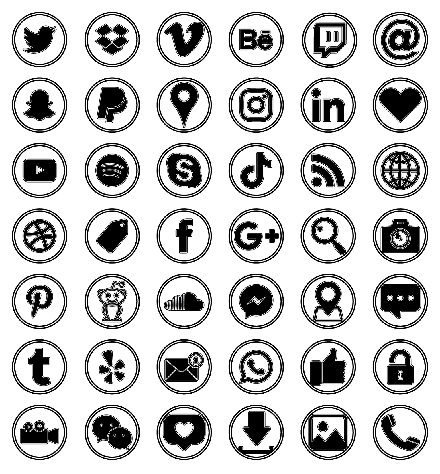 Social Media Icon Set - image 6 - student project
