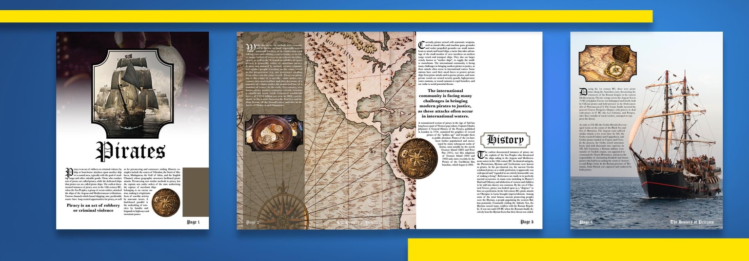Pirates: A 4 Page Layout - image 1 - student project
