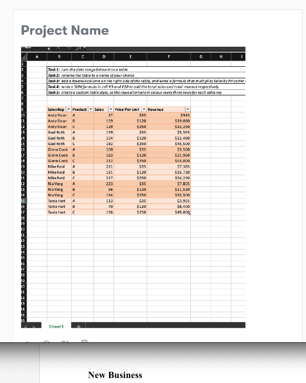 Beginner Table - image 1 - student project