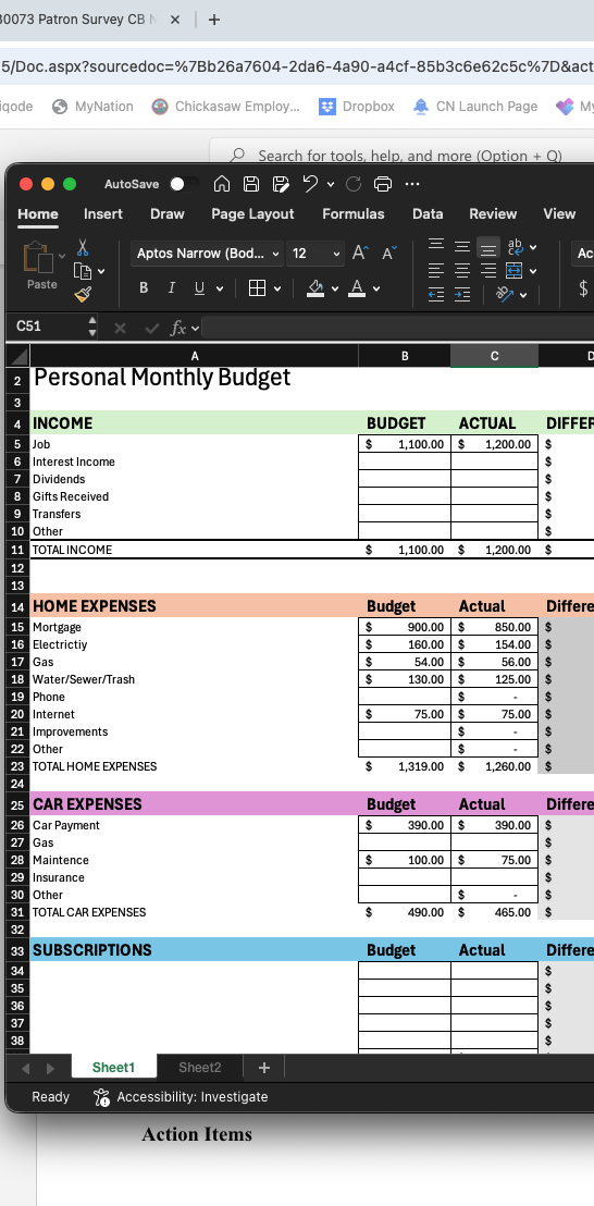 Personal Budget - image 1 - student project