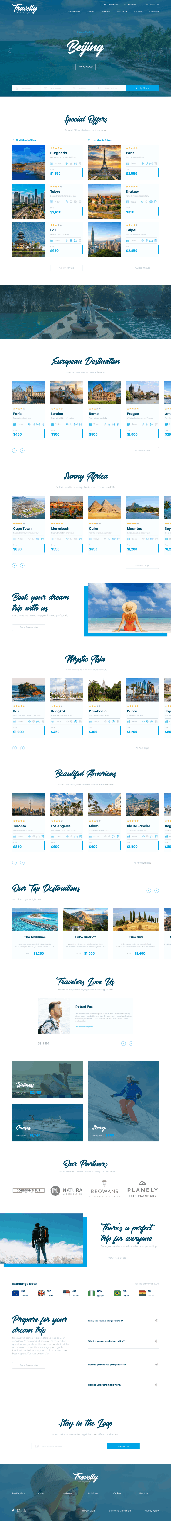 Travelly Agency Website Design from Scratch - image 1 - student project