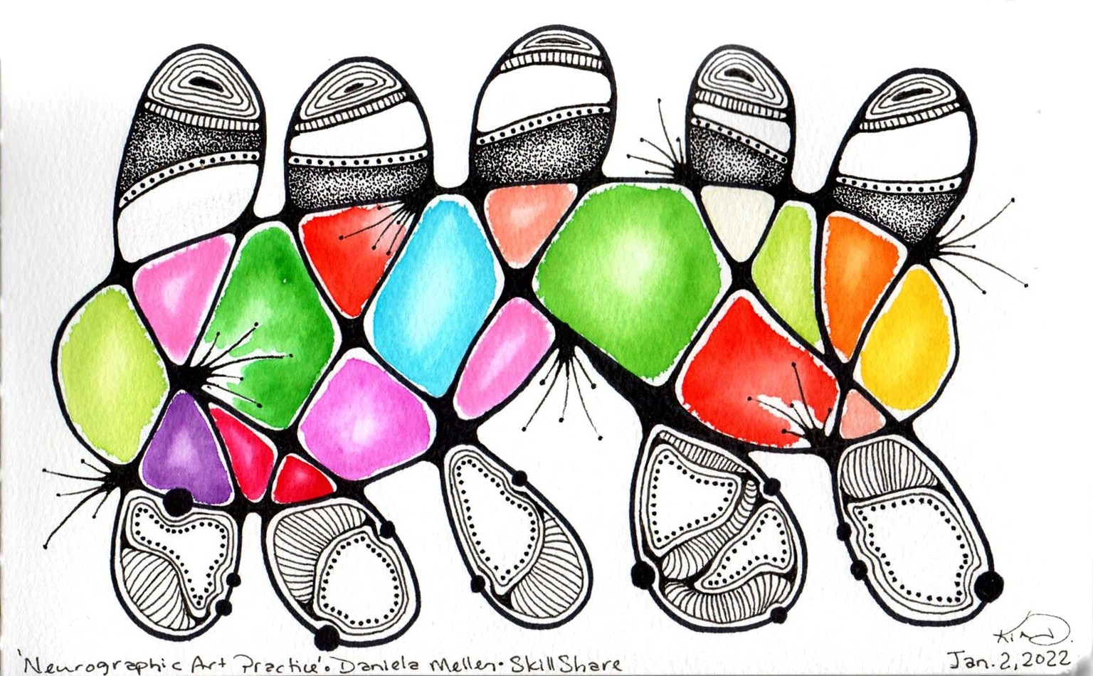 Neurographic Art Practice with Color - image 3 - student project