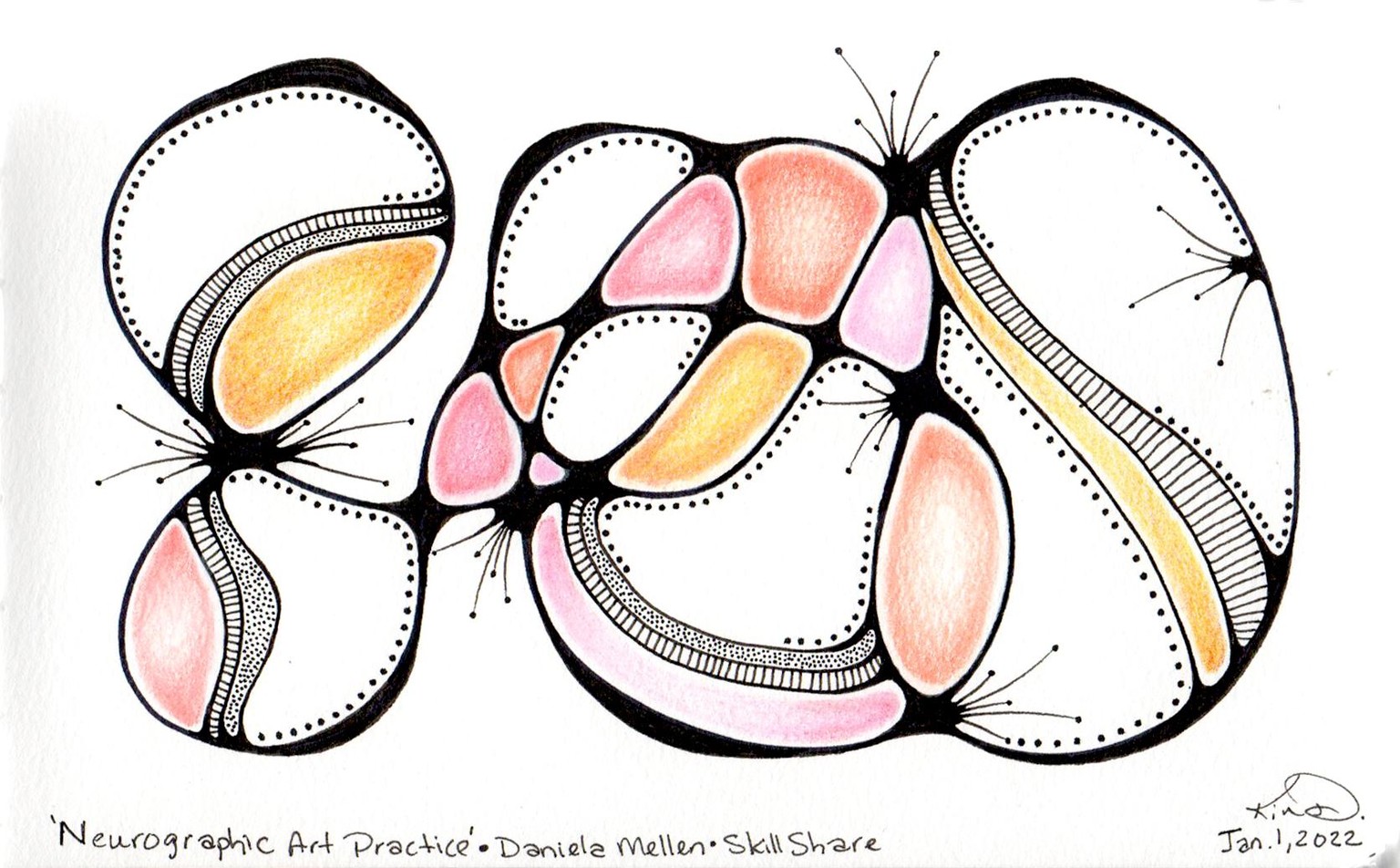 Neurographic Art Practice with Color - image 2 - student project