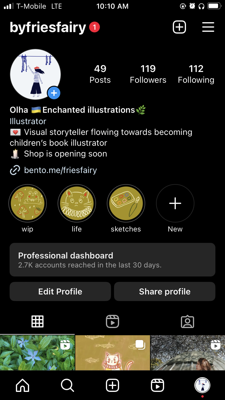 Instagram account - image 1 - student project