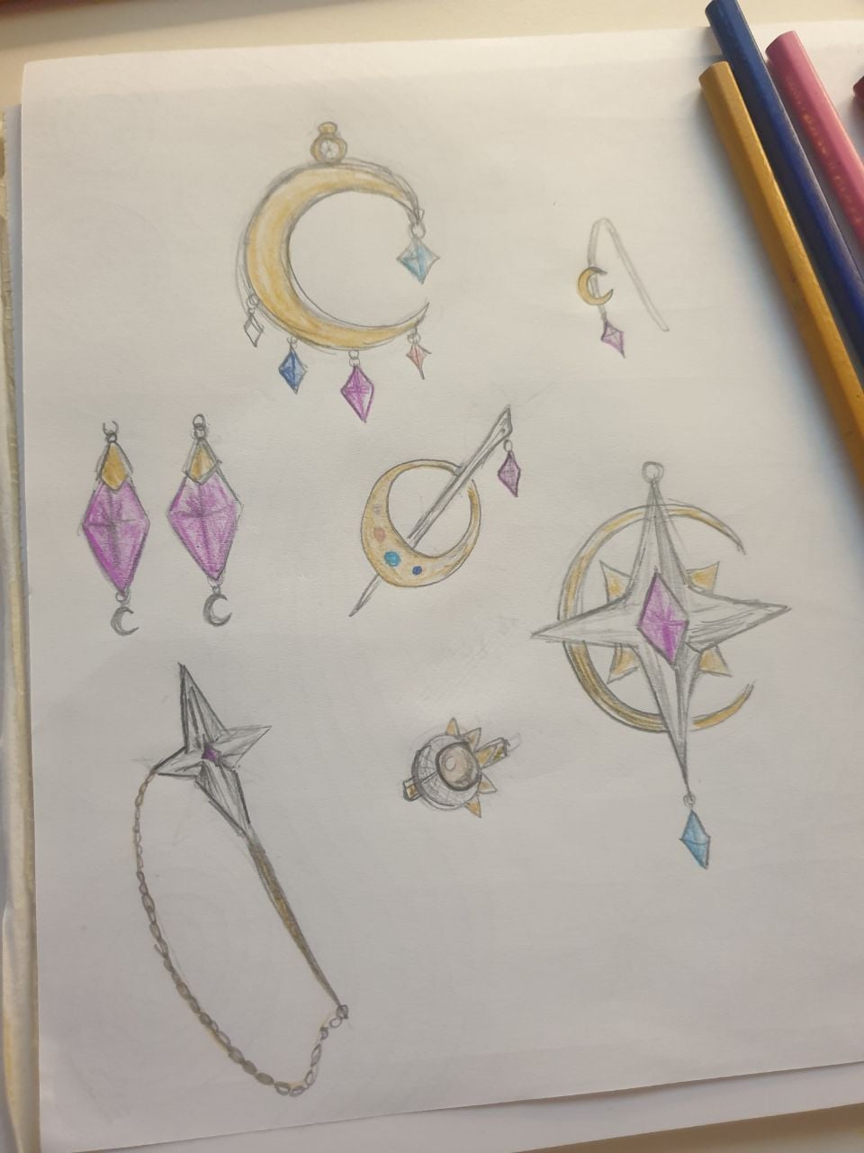 Creative journey with jewelry drawing - image 6 - student project