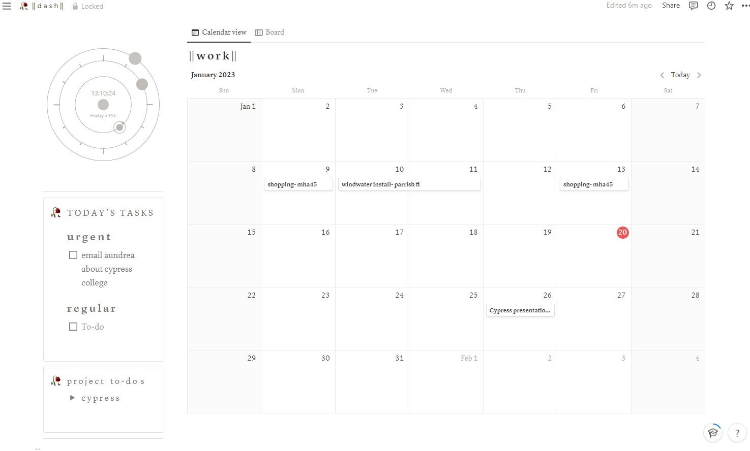 My notion dashboard! - image 2 - student project