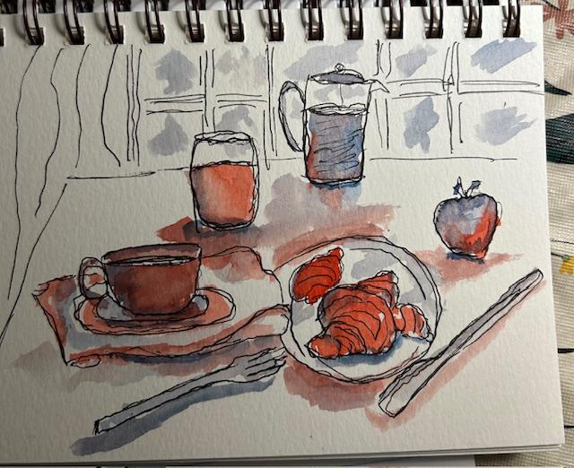 loose sketch with water color - image 1 - student project