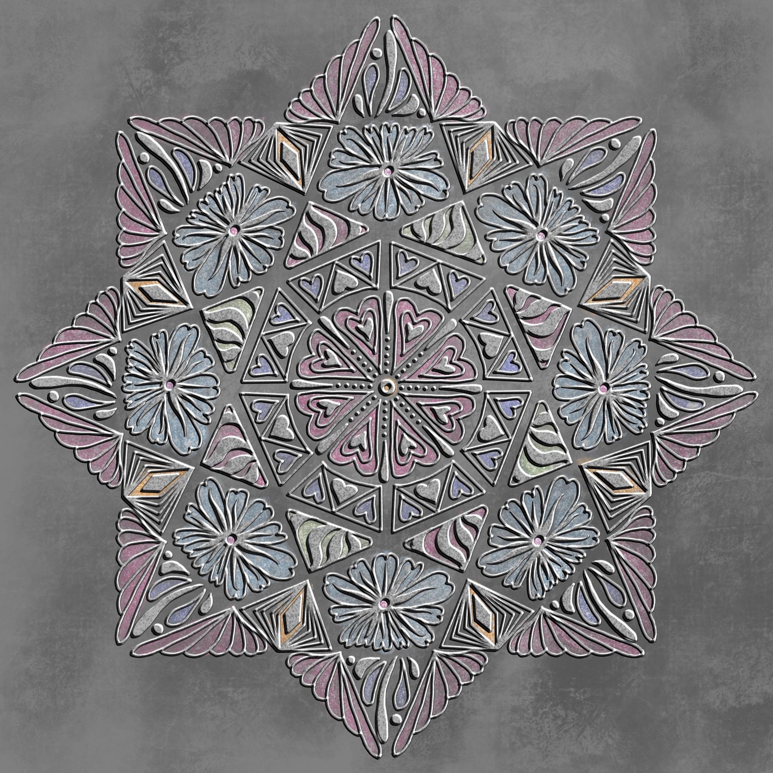 Textured 3D Mandalas - image 3 - student project