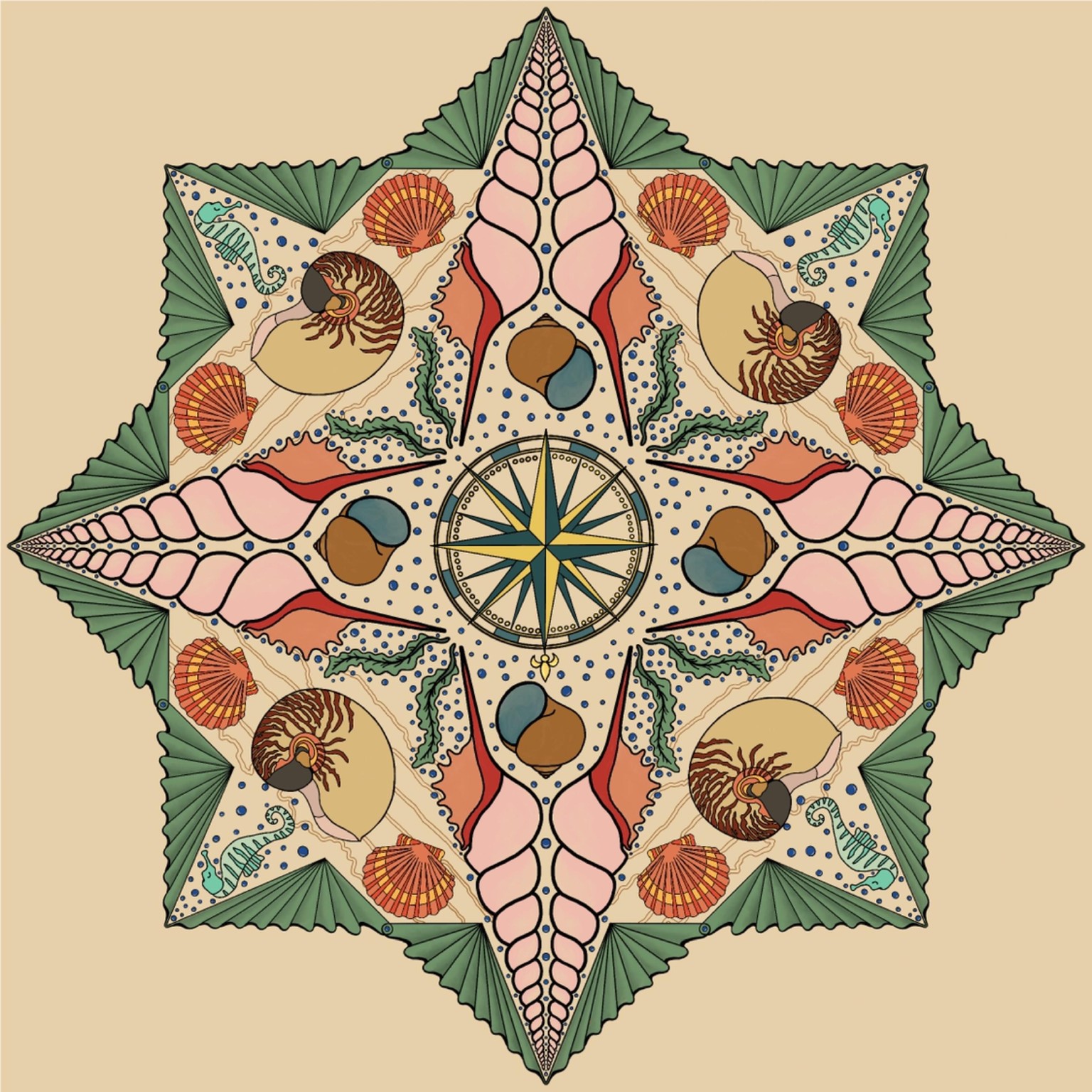 Nautical Mandala (1st Mandala in Procreate) - image 1 - student project
