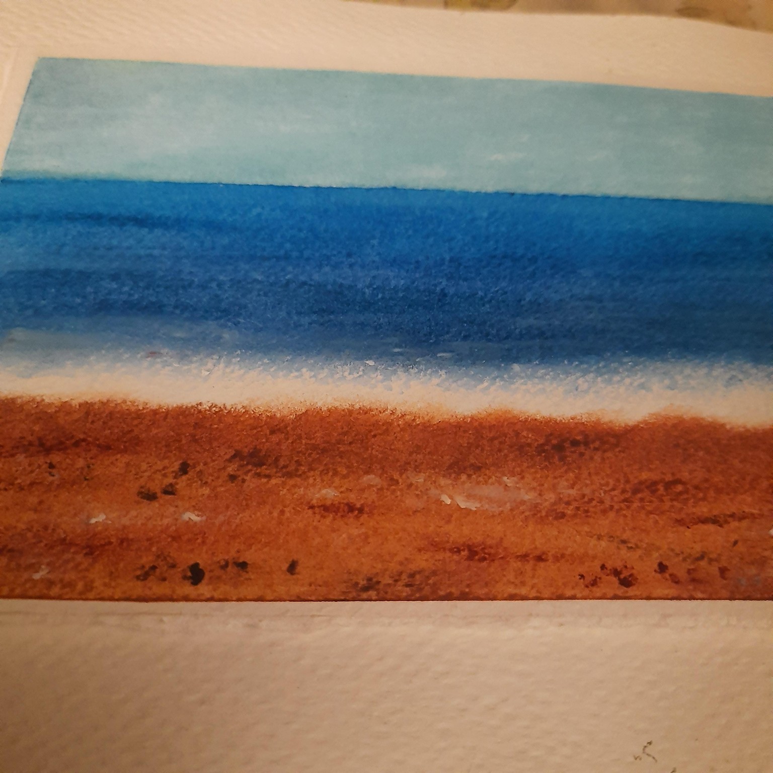 Oil Pastel Beach Landscape - image 3 - student project