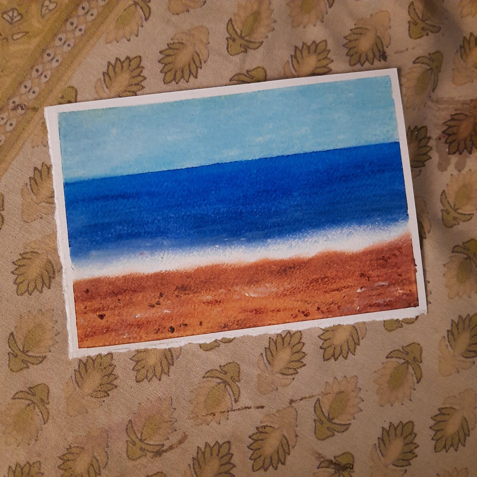 Oil Pastel Beach Landscape - image 1 - student project
