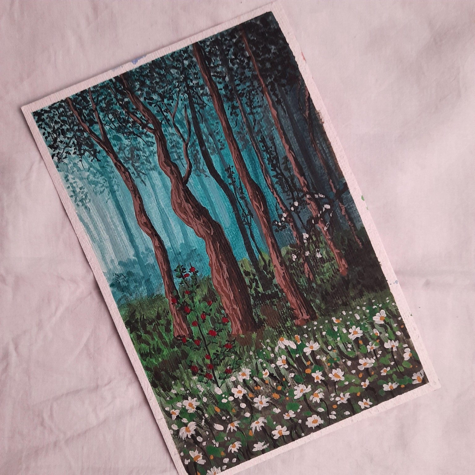 Mysterious Gouache Landscape - image 2 - student project