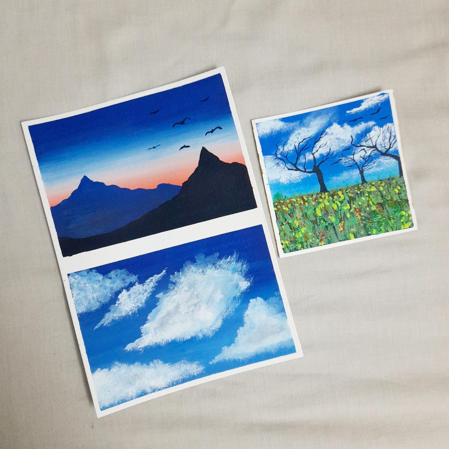 A Beginner's Guide To Gouache Skyscapes - image 1 - student project
