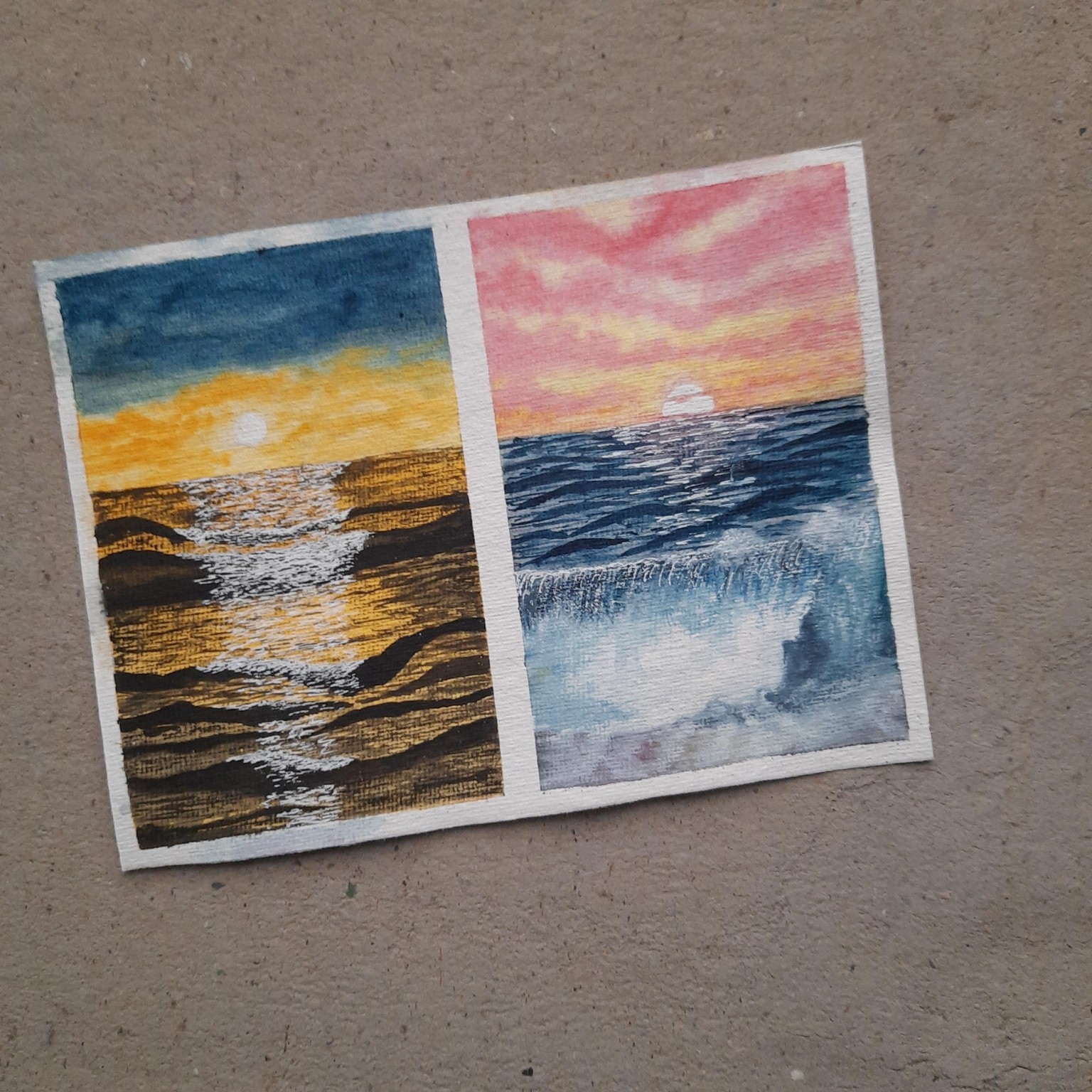 Watercolor Sunset Seascapes - image 2 - student project