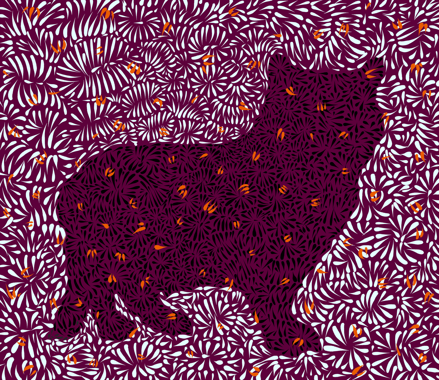 Patterned Cat Silhouette in Procreate - image 4 - student project
