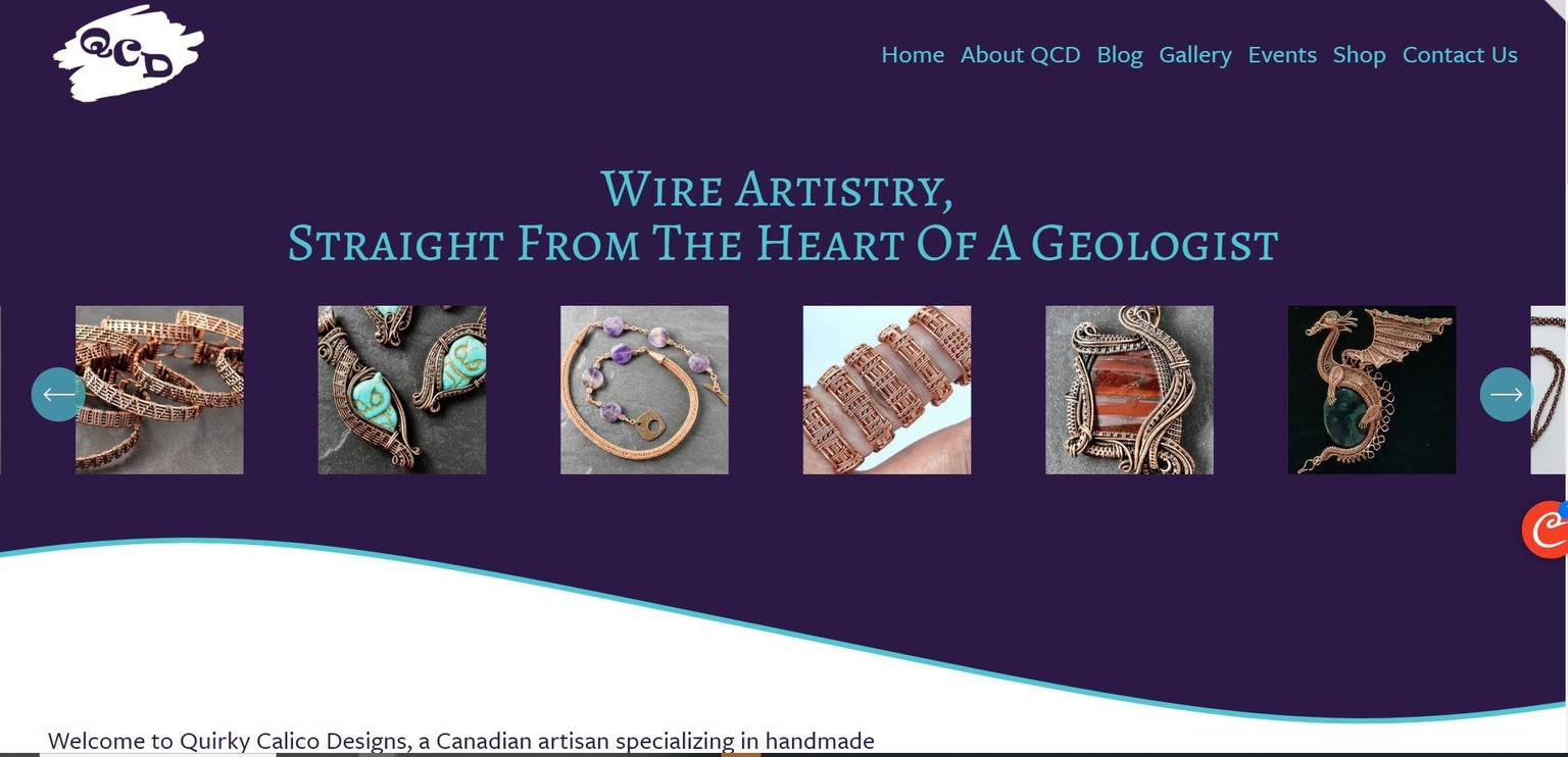 Revised Website - Quirky Calico Designs - image 2 - student project