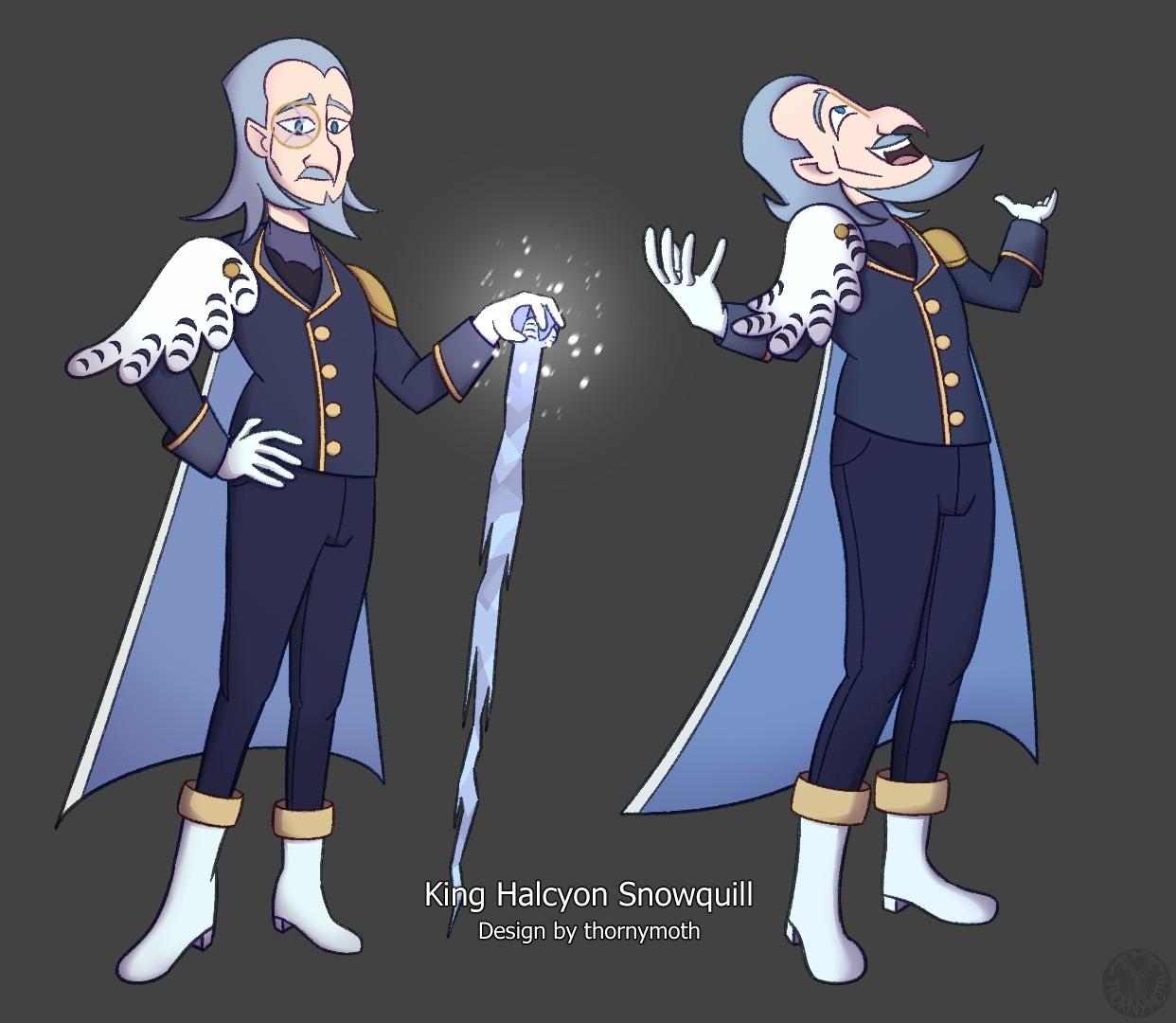 Elda and Halcyon - final colors and bonus expression sheets - image 2 - student project