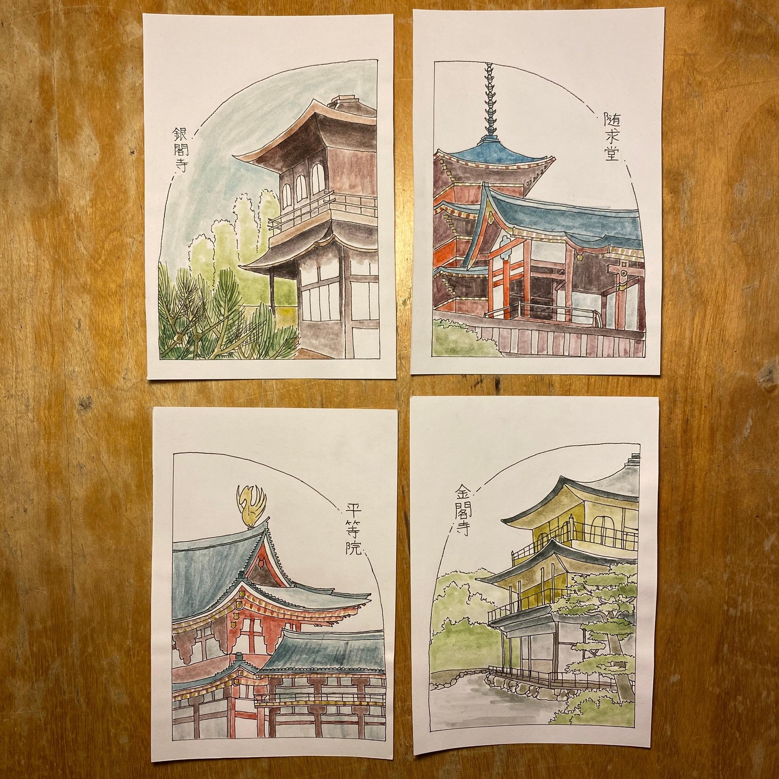 Japanese Temples - Postcard Set - image 13 - student project