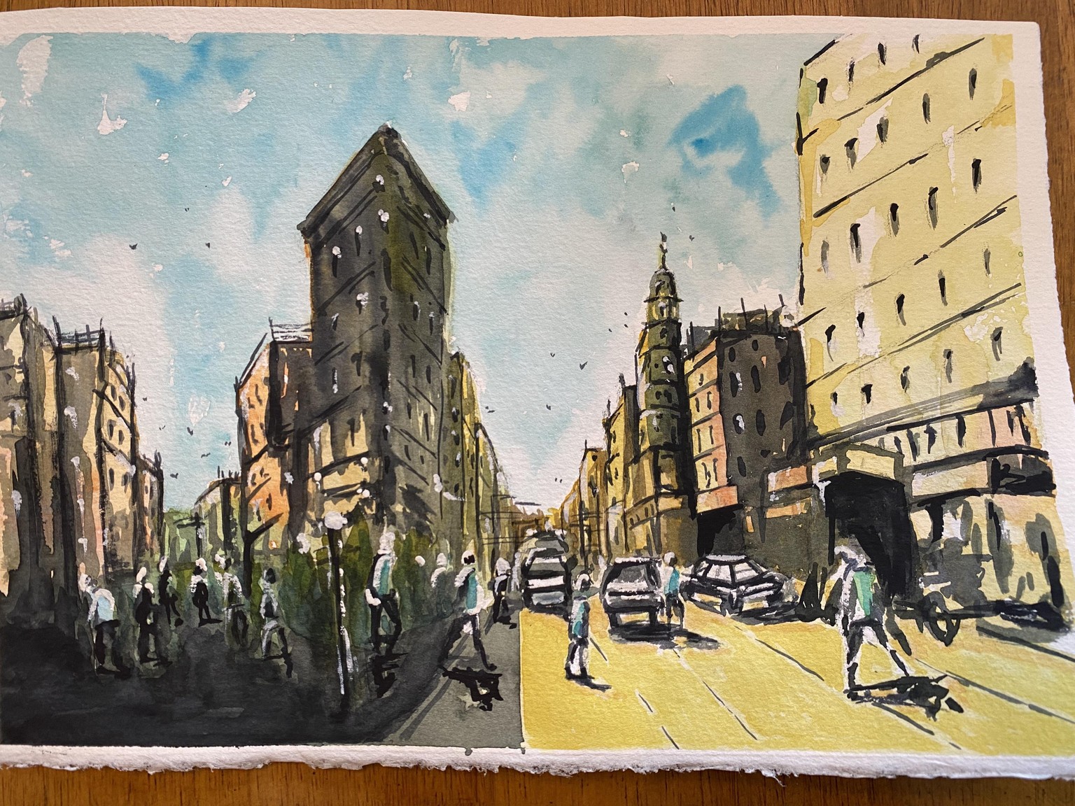 New York City Urban Landscape in Watercolour - image 1 - student project