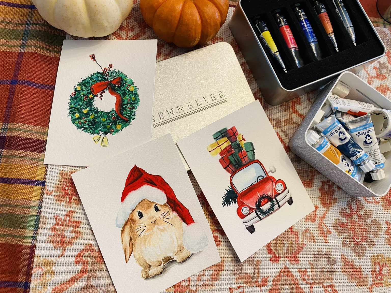 Watercolor Advent Calendar: 24 Days of Christmas Magic in Simple Postcards - image 1 - student project