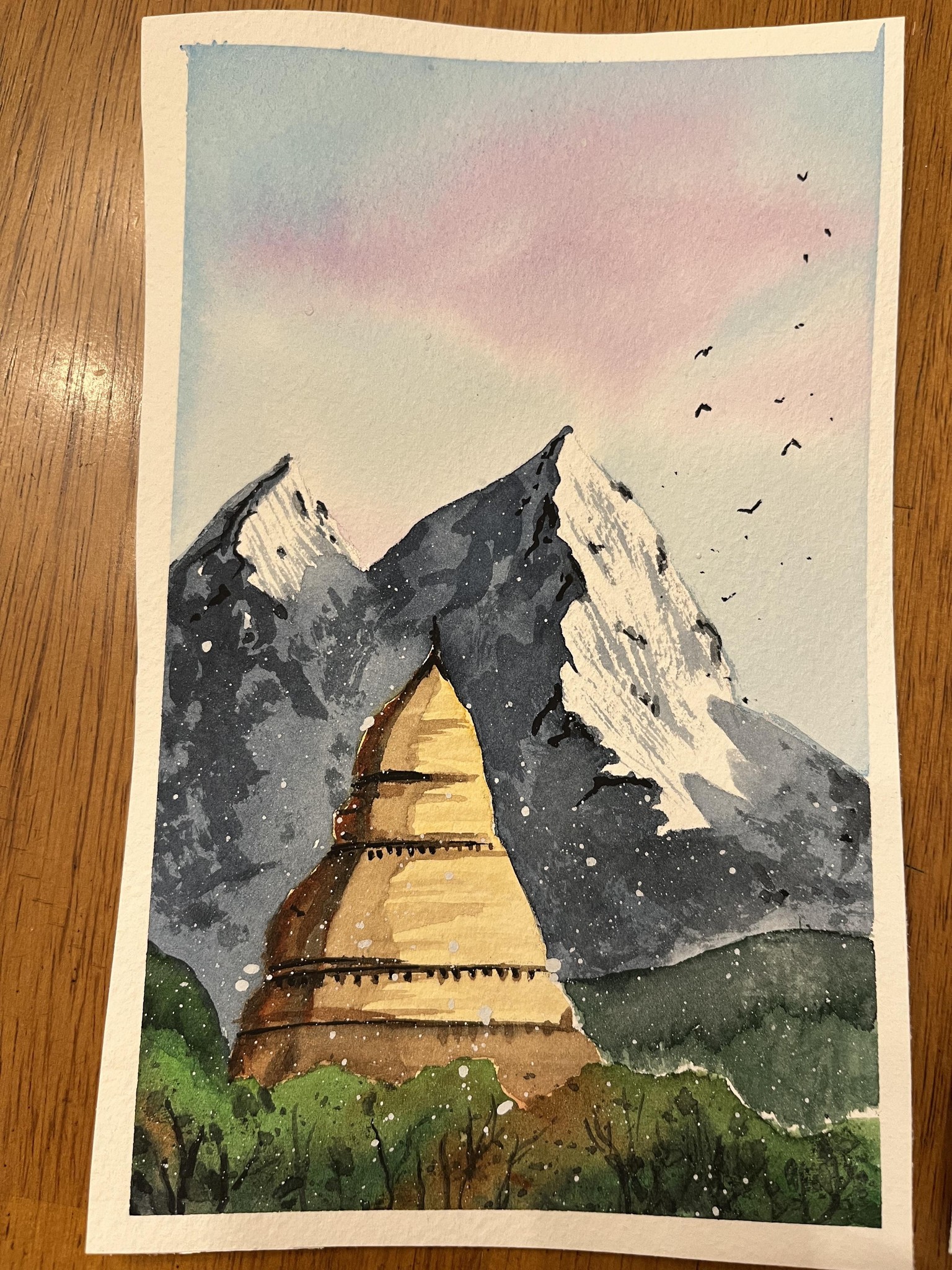 Expressive Winter Landscapes - Watercolor Paintings - image 2 - student project