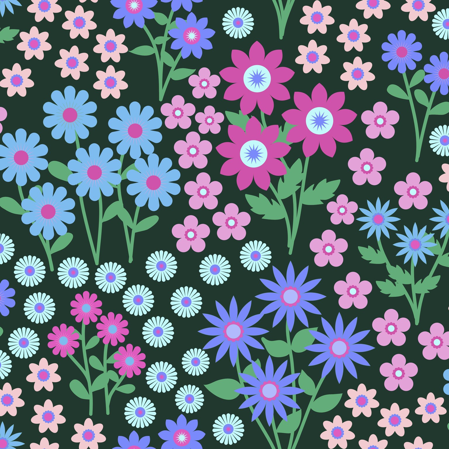 Ditsy Floral Half-Drop Repeat in AD - image 1 - student project