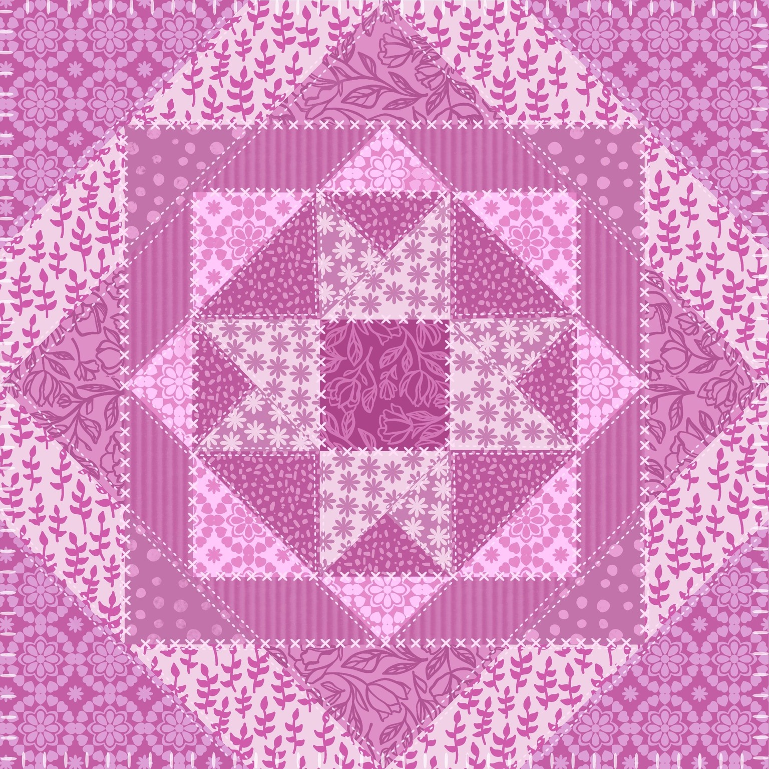 Quilt with 2 color pattern brushes - image 1 - student project