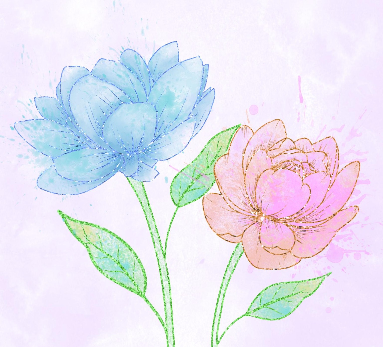 Digital Watercolor Florals - image 1 - student project