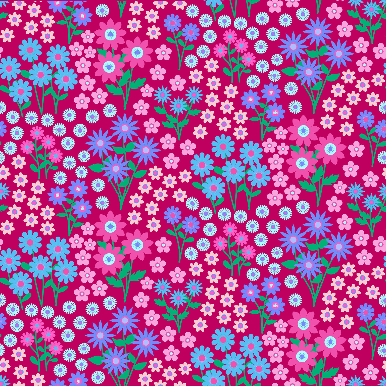 Ditsy Floral Half-Drop Repeat in AD - image 3 - student project