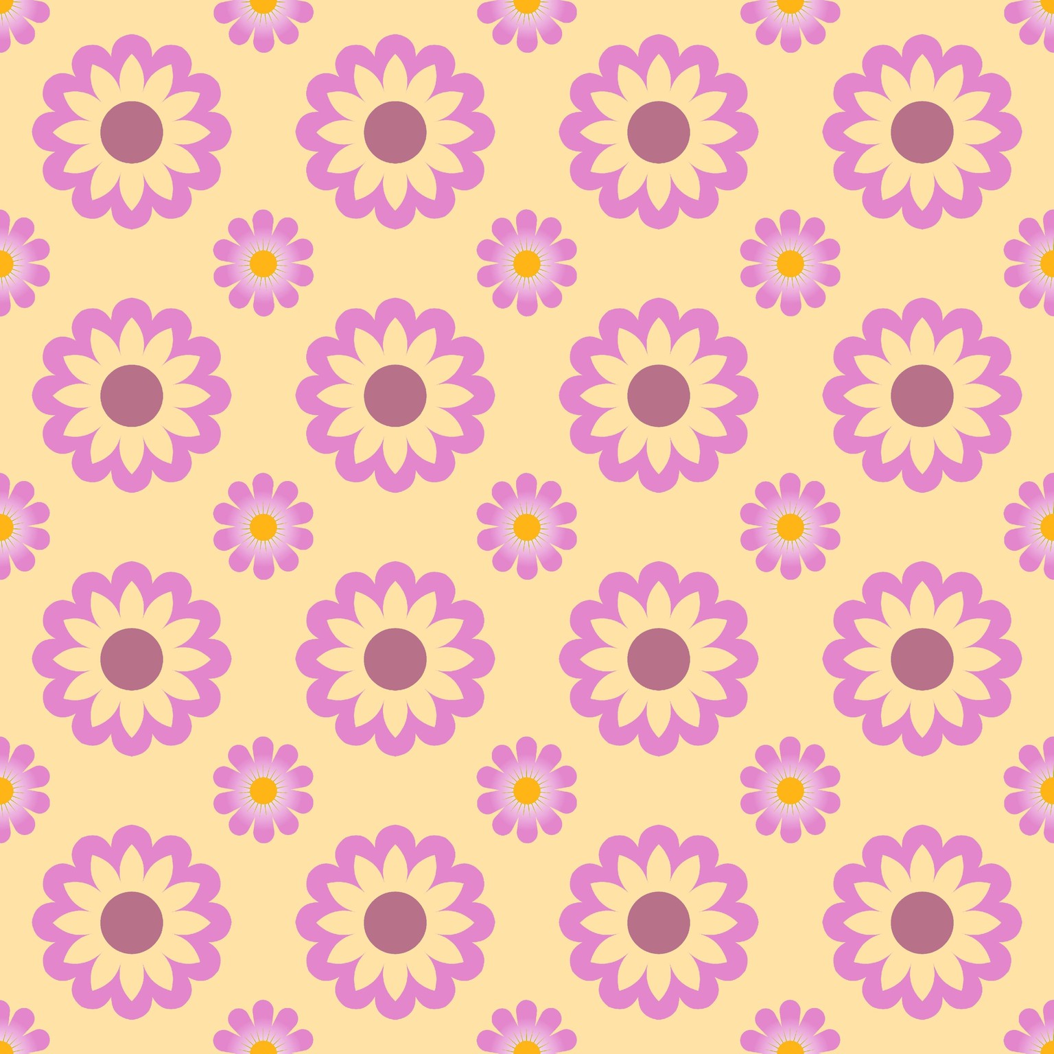 Retro Flower Patterns with Affinity Designer - image 6 - student project