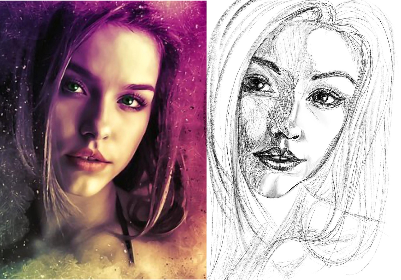 Portrait sketch - image 1 - student project