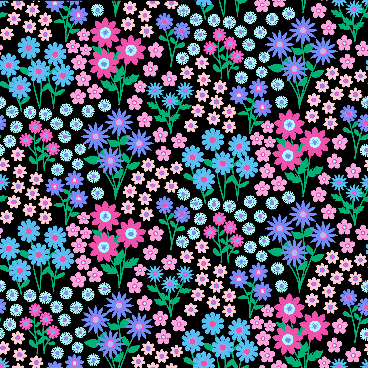 Ditsy Floral Half-Drop Repeat in AD - image 2 - student project