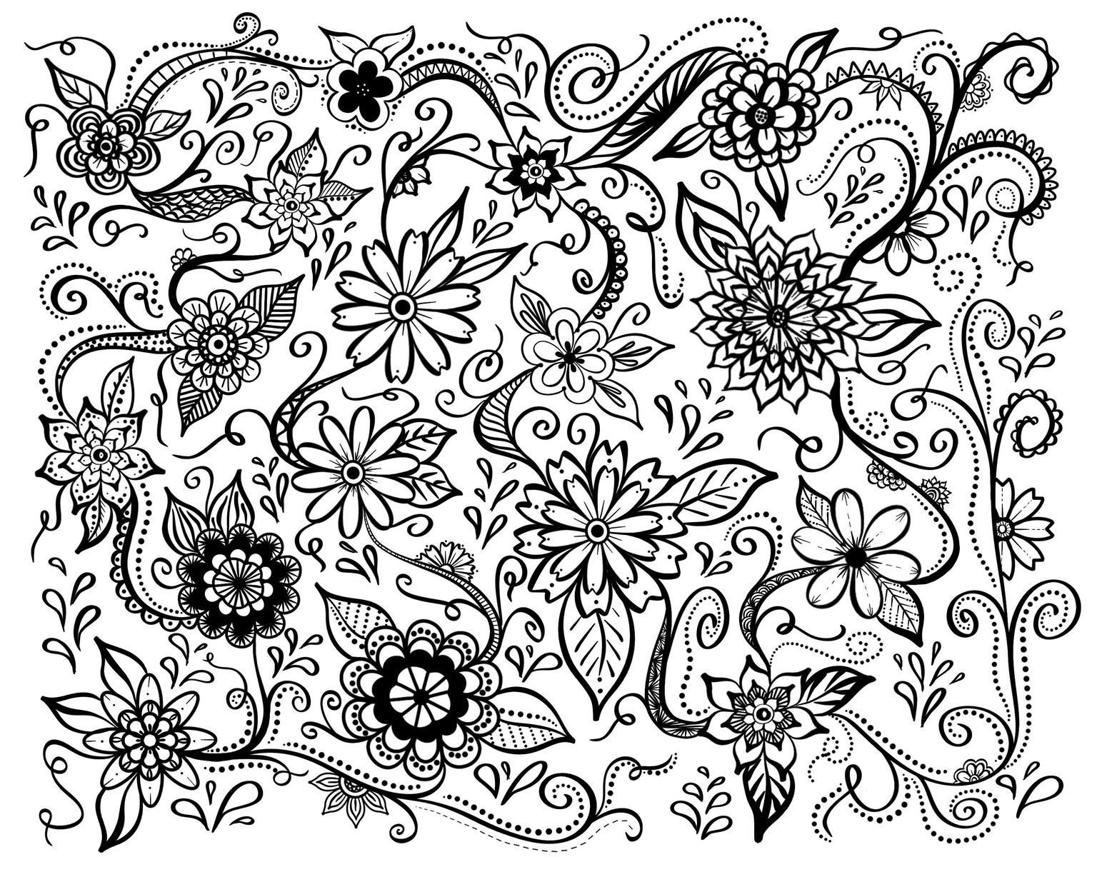 Flower doodles - image 1 - student project