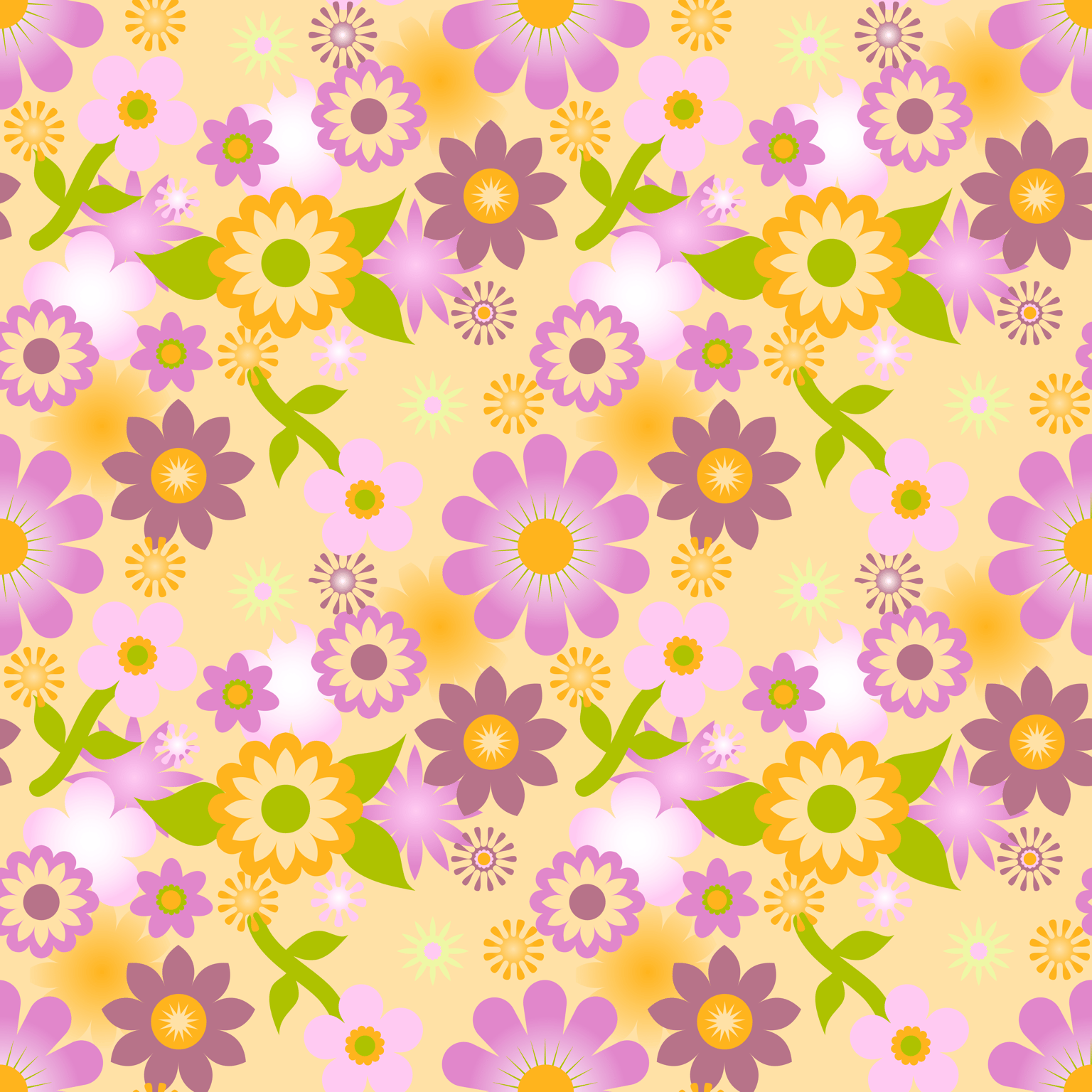 Retro Flower Patterns with Affinity Designer - image 3 - student project