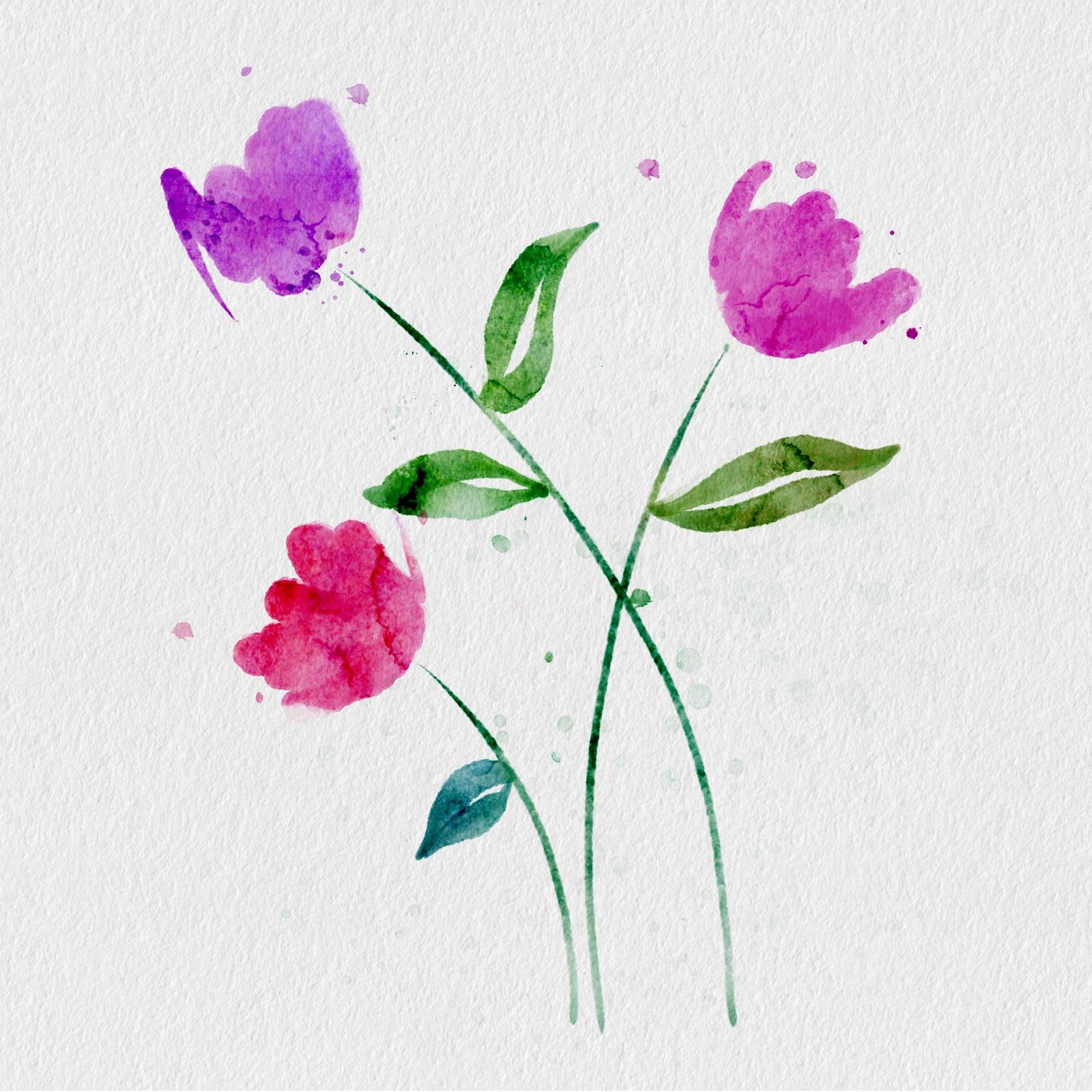 Watercolor Florals - image 2 - student project