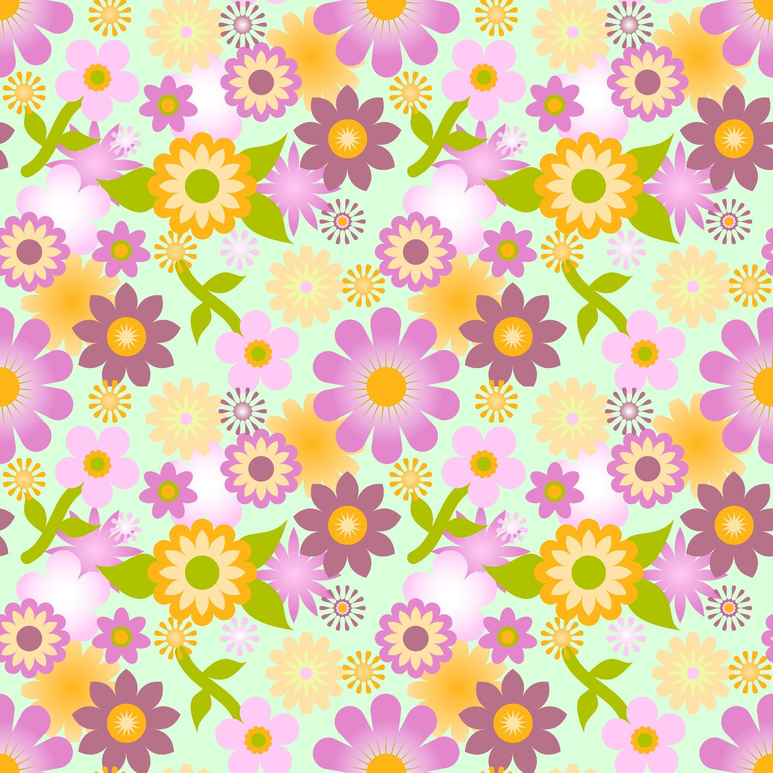 Retro Flower Patterns with Affinity Designer - image 2 - student project