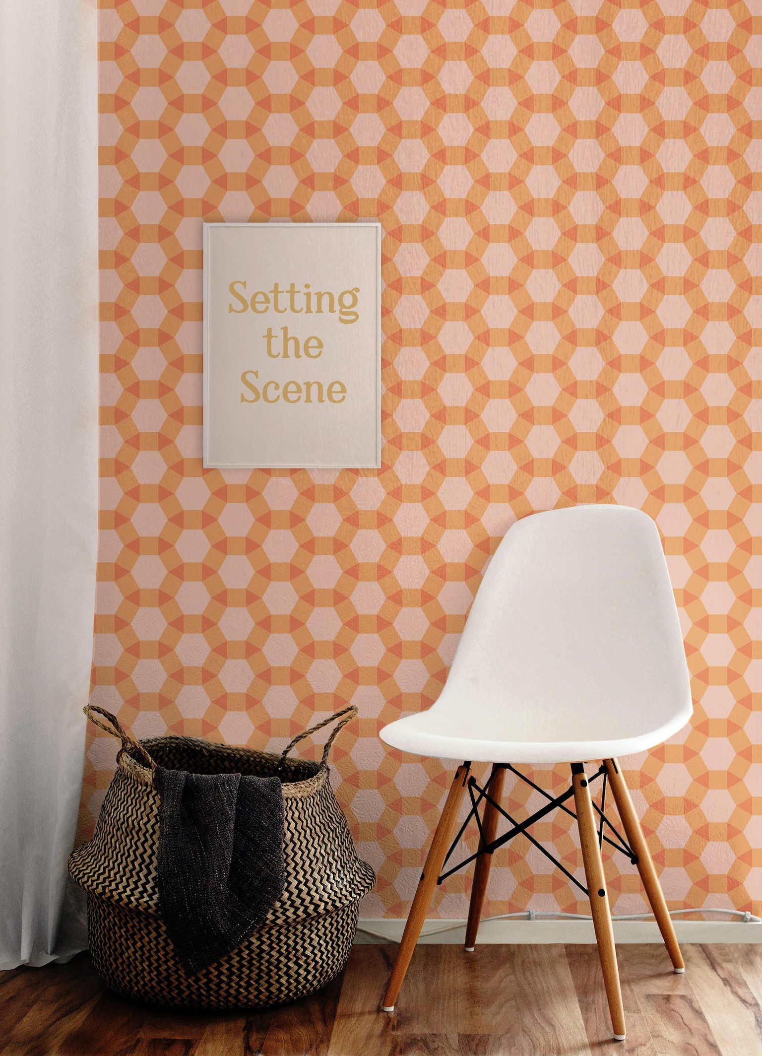Mockup Scene with wallpaper & a frame - image 1 - student project