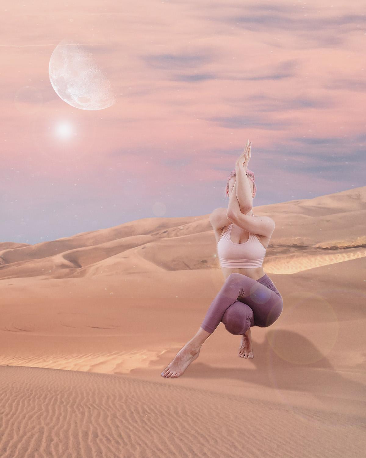 Yoga in the desert composite - image 1 - student project