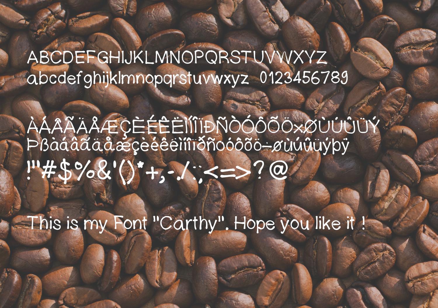 Carthy Font - image 1 - student project