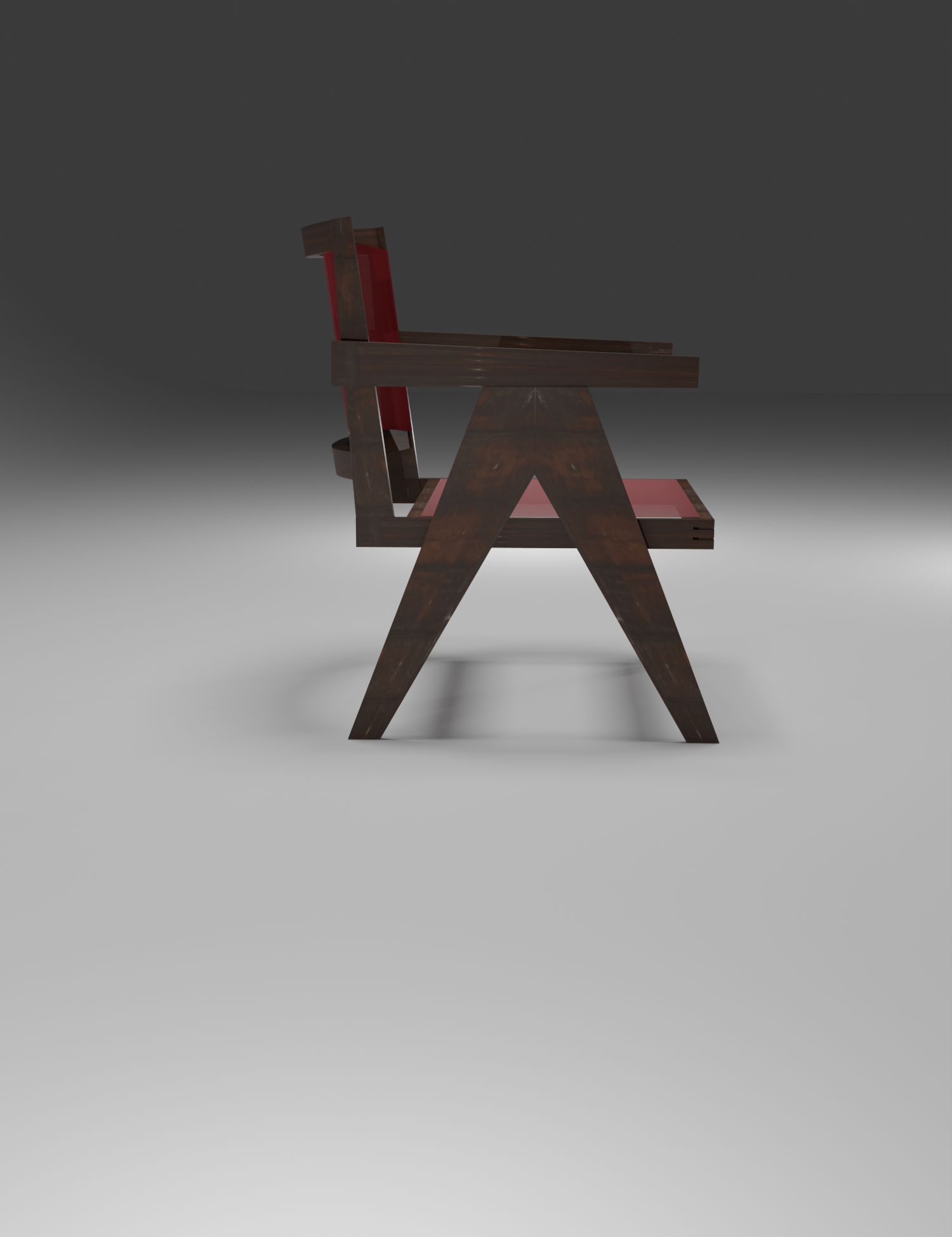 Red wooden chair - image 1 - student project