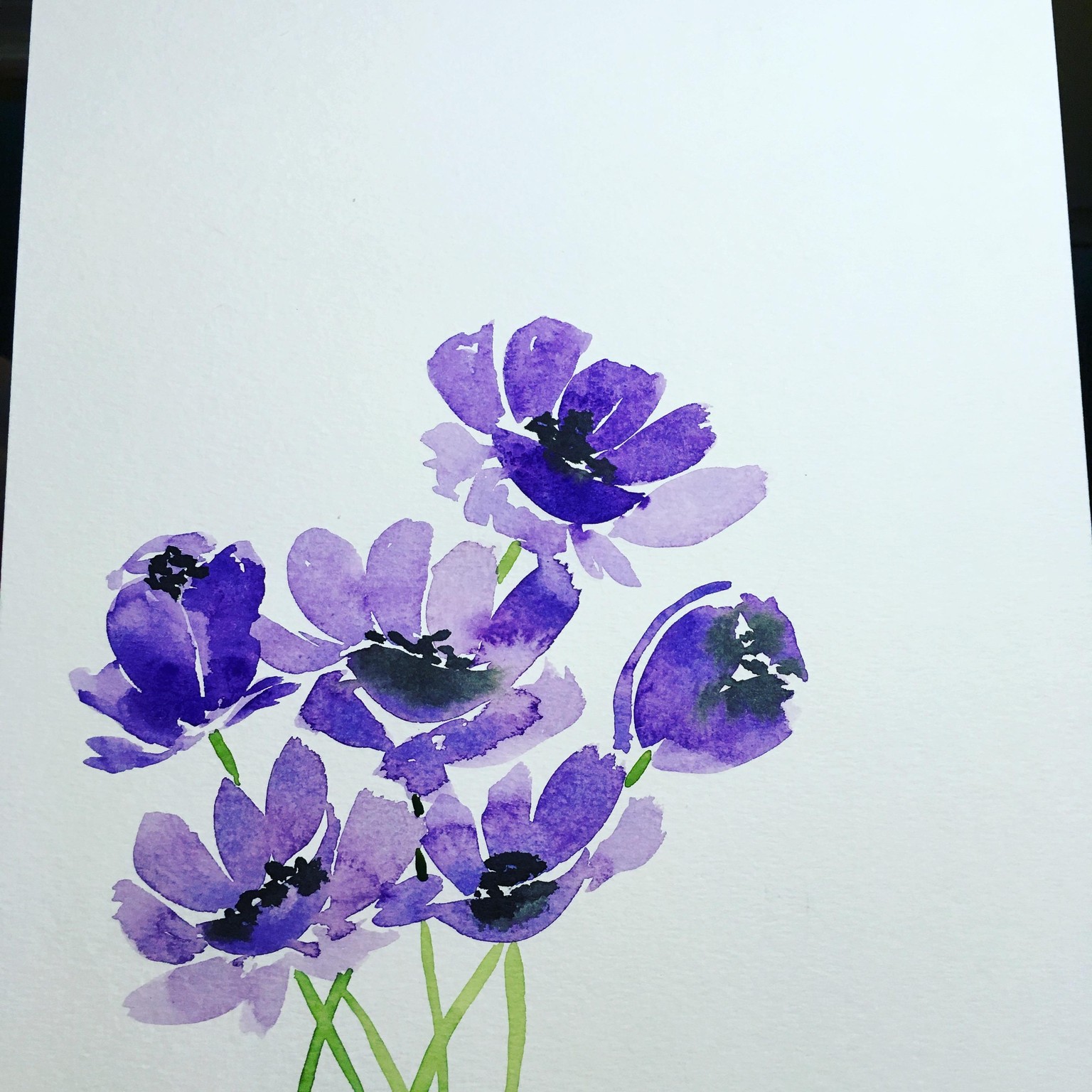 Loose Watercolor Florals - image 2 - student project