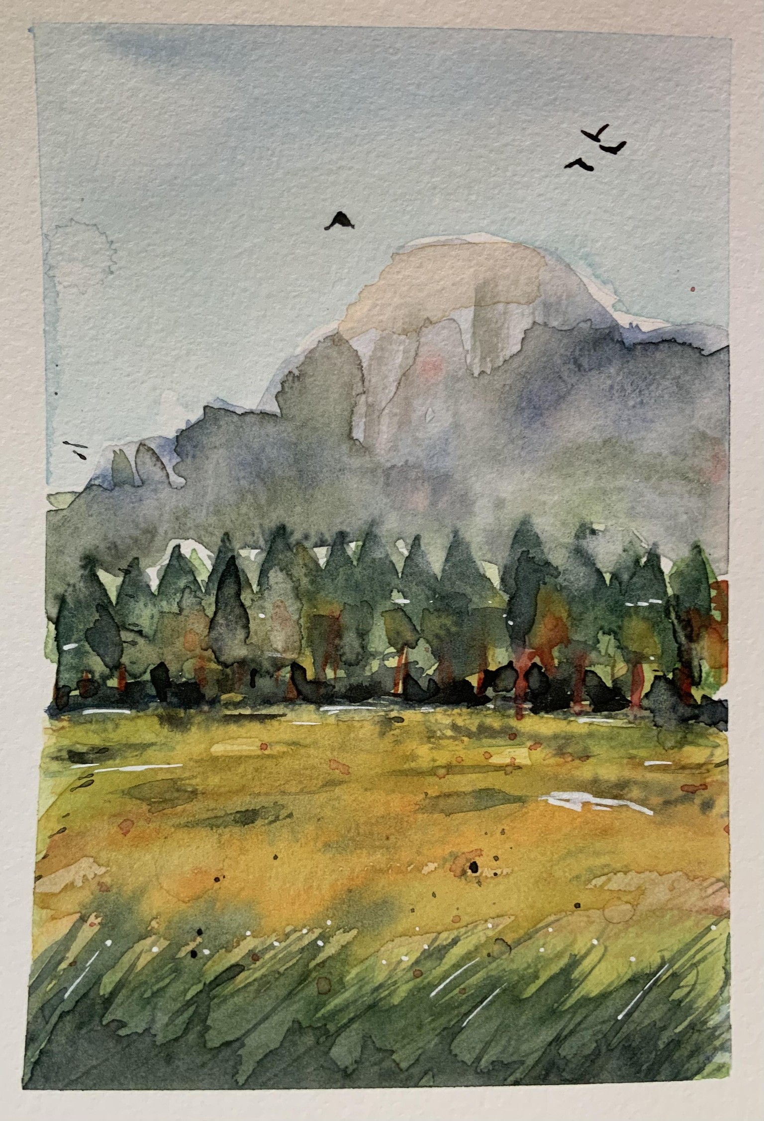 Loose watercolor - road - image 2 - student project