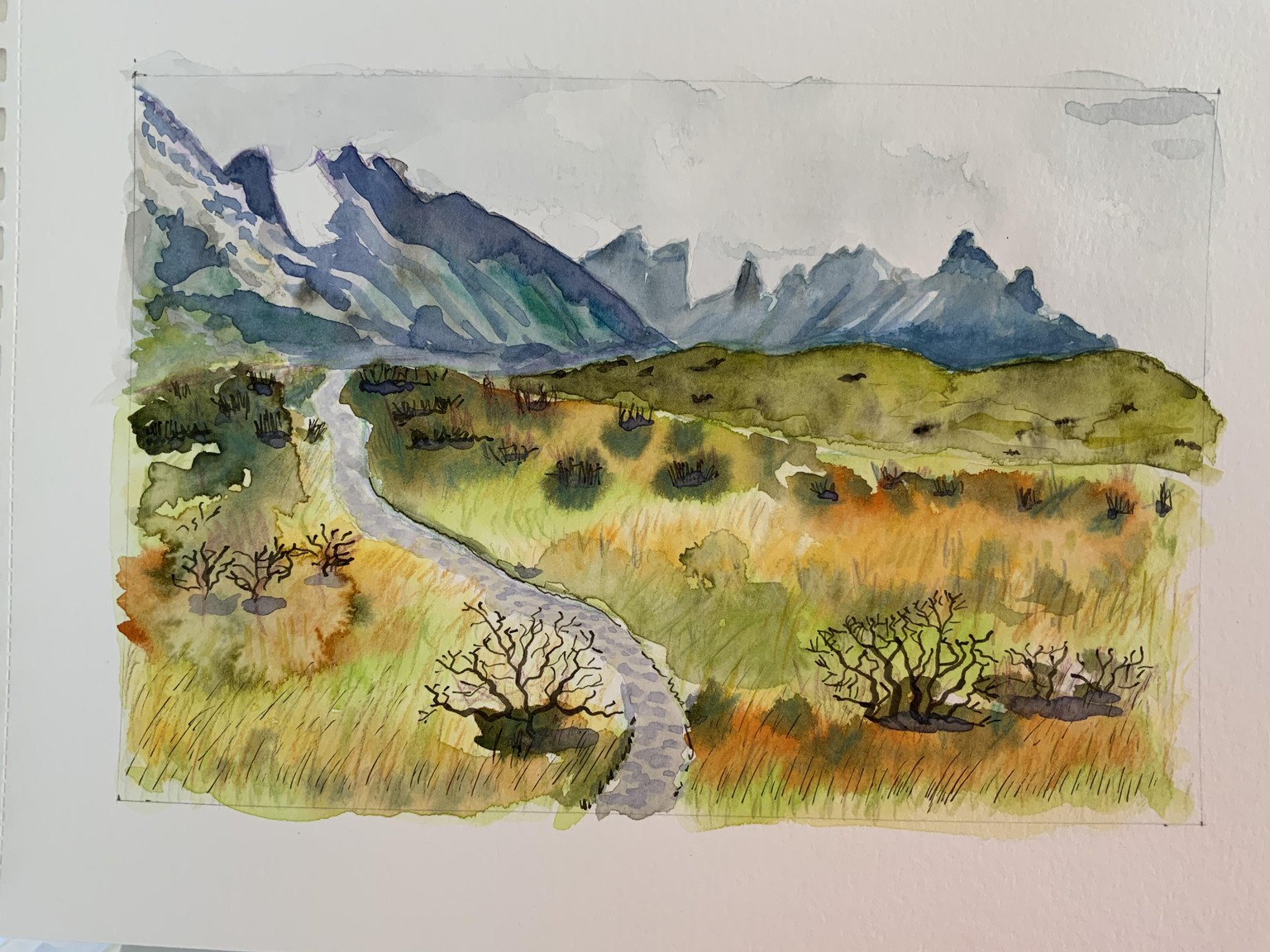 Landscape with mixed media - image 1 - student project