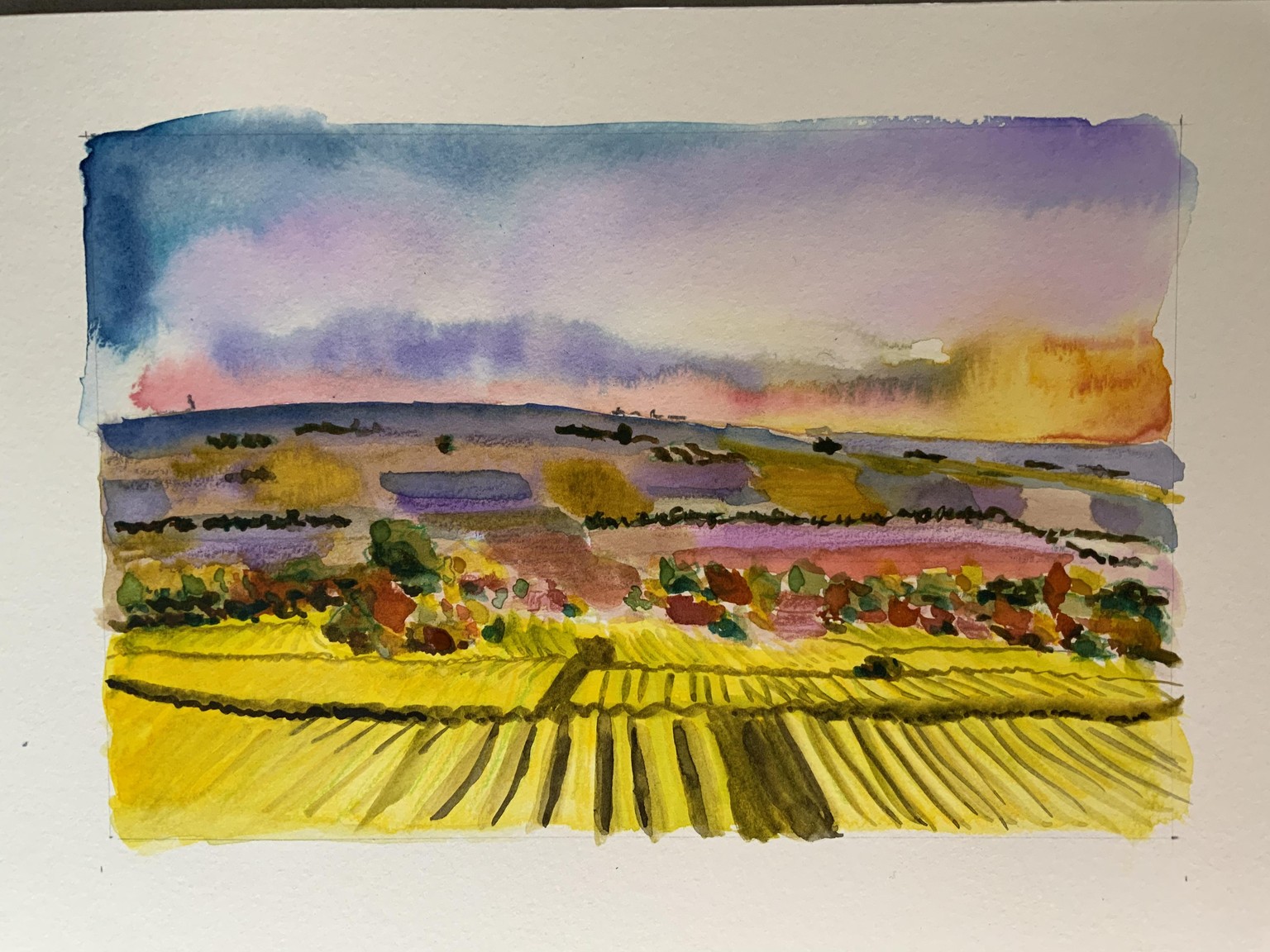 Landscape with mixed media - image 2 - student project